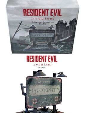 Resident Evil Requiem Raccoon City Sign Controller Holder - Green
